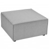 Modway Saybrook Outdoor Patio Upholstered Sectional Sofa Ottoman in Gray - Front Side Top Angle