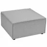 Modway Saybrook Outdoor Patio Upholstered Sectional Sofa Ottoman in Gray - Front Side Top Angle - Modway Saybrook Outdoor Patio Upholstered Sectional Sofa Ottoman in Gray - Front Side Top Angle
