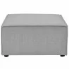 Modway Saybrook Outdoor Patio Upholstered Sectional Sofa Ottoman in Gray - Front Angle - Modway Saybrook Outdoor Patio Upholstered Sectional Sofa Ottoman in Gray - Front Angle