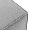 Modway Saybrook Outdoor Patio Upholstered Sectional Sofa Ottoman in Gray - Closeup Top Angle