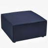 Modway Saybrook Outdoor Patio Upholstered Sectional Sofa Ottoman in Navy - Front Side Top Angle