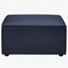 Modway Saybrook Outdoor Patio Upholstered Sectional Sofa Ottoman in Navy - Front Angle