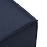 Modway Saybrook Outdoor Patio Upholstered Sectional Sofa Ottoman in Navy - Closeup Top Angle