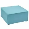 Modway Saybrook Outdoor Patio Upholstered Sectional Sofa Ottoman in Turquoise - Front Side Top Angle - Modway Saybrook Outdoor Patio Upholstered Sectional Sofa Ottoman in Turquoise - Front Side Top Angle