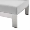 Modway Shore Sunbrella® Fabric Aluminum Outdoor Patio Left-Arm Loveseat in Silver Gray - Base Angle - Modway Shore Sunbrella® Fabric Aluminum Outdoor Patio Left-Arm Loveseat in Silver Gray - Base Angle
