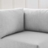 Modway Shore Sunbrella® Fabric Aluminum Outdoor Patio Corner Sofa - Silver Gray - Seat Closeup Angle