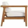 Modway Bayport Outdoor Patio Teak Wood 3-Piece Sectional Sofa Set - Natural White - Right-Arm Chair in Side Angle - Modway Bayport Outdoor Patio Teak Wood 3-Piece Sectional Sofa Set - Natural White - Right-Arm Chair in Side Angle