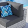 Modway Convene Outdoor Patio Corner Chair - Light Gray Charcoal - Lifestyle