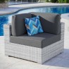 Modway Convene Outdoor Patio Corner Chair - Light Gray Charcoal - Lifestyle
