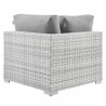 Modway Convene Outdoor Patio Corner Chair - Light Gray Gray - Back Angle