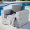 Modway Convene Outdoor Patio Armchair in Light Gray Charcoal - Lifestyle