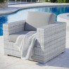 Modway Convene Outdoor Patio Armchair in Light Gray Gray - Lifestyle