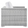 Modway Convene Outdoor Patio Armchair in Light Gray White - Side Angle