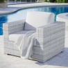 Modway Convene Outdoor Patio Armchair in Light Gray White - Lifestyle