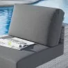 Modway Convene Outdoor Patio Armless Chair in Light Gray Charcoal - Lifestyle - Modway Convene Outdoor Patio Armless Chair in Light Gray Charcoal - Lifestyle