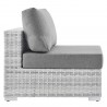 Modway Convene Outdoor Patio Armless Chair in Light Gray Gray - Side Angle