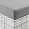 Modway Convene Outdoor Patio Armless Chair in Light Gray Gray - Seat Closeup Angle - Modway Convene Outdoor Patio Armless Chair in Light Gray Gray - Seat Closeup Angle