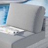 Modway Convene Outdoor Patio Armless Chair in Light Gray Gray - Lifestyle