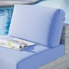 Modway Convene Outdoor Patio Armless Chair - Light Gray Light Blue - Lifestyle
