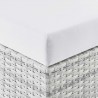 Modway Convene Outdoor Patio Armless Chair - Light Gray White - Seat Closeup Top Angle