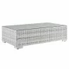 Modway Convene Outdoor Patio Coffee Table - Light Gray - Front Side Angle - Modway Convene Outdoor Patio Coffee Table - Light Gray - Front Side Angle