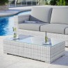 Modway Convene Outdoor Patio Coffee Table - Light Gray - Lifestyle