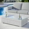 Modway Convene Outdoor Patio Coffee Table - Light Gray - Lifestyle - Modway Convene Outdoor Patio Coffee Table - Light Gray - Lifestyle