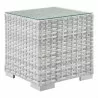 Modway Convene Outdoor Patio Side Table - Light Gray - Front Side Angle - Modway Convene Outdoor Patio Side Table - Light Gray - Front Side Angle