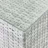 Modway Convene Outdoor Patio Side Table - Light Gray - Closeup Top Angle - Modway Convene Outdoor Patio Side Table - Light Gray - Closeup Top Angle