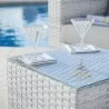 Modway Convene Outdoor Patio Side Table - Light Gray - Lifestyle - Modway Convene Outdoor Patio Side Table - Light Gray - Lifestyle