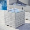 Modway Convene Outdoor Patio Side Table - Light Gray - Lifestyle