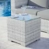 Modway Convene Outdoor Patio Side Table - Light Gray - Lifestyle - Modway Convene Outdoor Patio Side Table - Light Gray - Lifestyle