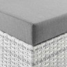 Modway Convene Outdoor Patio Ottoman in Light Gray Gray - Seat Closeup Angle