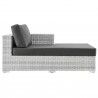 Modway Convene Outdoor Patio Right Chaise - Light Gray Charcoal - Front Angle