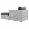 Modway Convene Outdoor Patio Right Chaise - Light Gray Charcoal - Back Side Angle - Modway Convene Outdoor Patio Right Chaise - Light Gray Charcoal - Back Side Angle