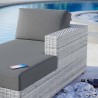 Modway Convene Outdoor Patio Right Chaise - Light Gray Charcoal - Lifestyle