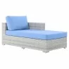 Modway Convene Outdoor Patio Right Chaise - Light Gray Light Blue - Front Side Angle - Modway Convene Outdoor Patio Right Chaise - Light Gray Light Blue - Front Side Angle