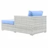 Modway Convene Outdoor Patio Right Chaise - Light Gray Light Blue - Back Side Angle - Modway Convene Outdoor Patio Right Chaise - Light Gray Light Blue - Back Side Angle