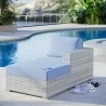 Modway Convene Outdoor Patio Right Chaise - Light Gray Light Blue - Lifestyle - Modway Convene Outdoor Patio Right Chaise - Light Gray Light Blue - Lifestyle