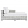 Modway Convene Outdoor Patio Right Chaise in Light Gray White - Front Angle