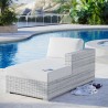 Modway Convene Outdoor Patio Right Chaise in Light Gray White - Lifestyle