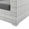 Modway Convene Outdoor Patio Sofa - Light Gray Charcoal - Base Angle