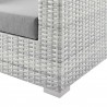 Modway Convene Outdoor Patio Sofa in Light Gray Gray - Base Angle