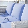 Modway Convene Outdoor Patio Sofa in Light Gray Light Blue - Lifestyle