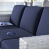 Modway Convene Outdoor Patio Sofa in Light Gray Navy - Lifestyle