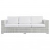 Modway Convene Outdoor Patio Sofa in Light Gray White - Front Angle