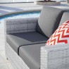 Modway Convene Outdoor Patio Loveseat in Light Gray Charcoal  - Lifestyle