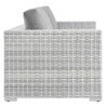 Modway Convene Outdoor Patio Loveseat in Light Gray Gray - Side Angle