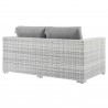 Modway Convene Outdoor Patio Loveseat in Light Gray Gray - Back Side Angle