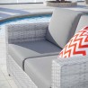 Modway Convene Outdoor Patio Loveseat in Light Gray Gray - Lifestyle